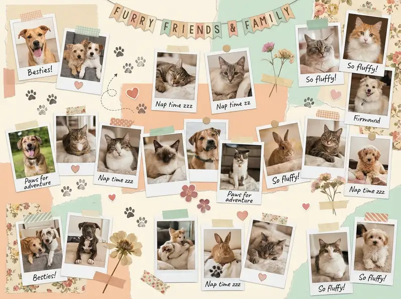 Pet Photo Collage — 4:3 Landscape