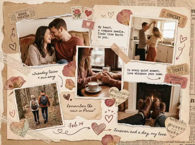 Valentine's Love Letter Collage — 4:3 Landscape