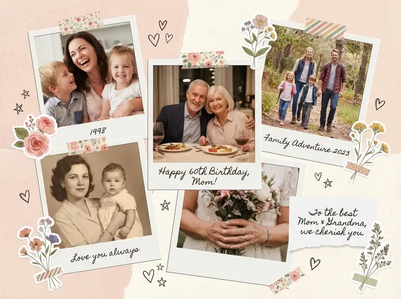 Birthday Collage for Mom — 4:3 Landscape