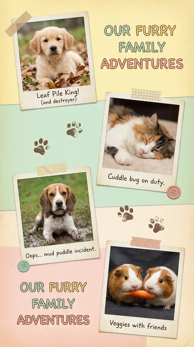 Pet Photo Collage — 9:16 Portrait