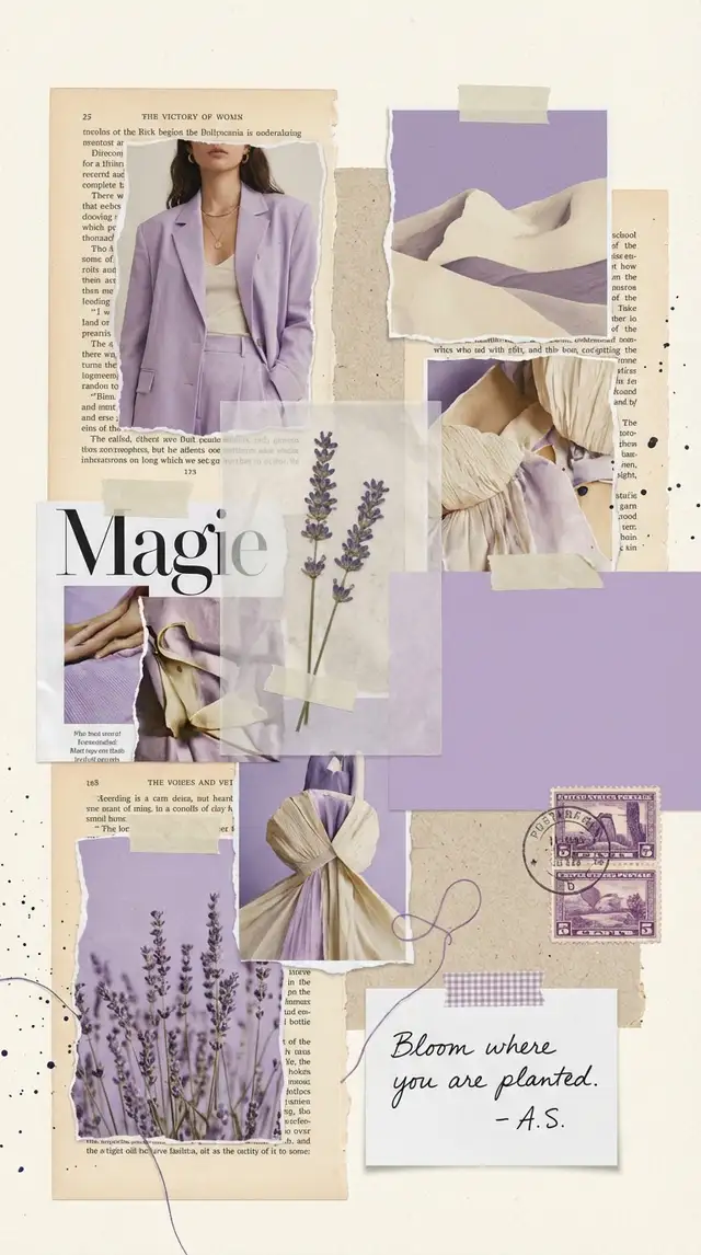 Aesthetic Mood Board Collage — 9:16 Portrait