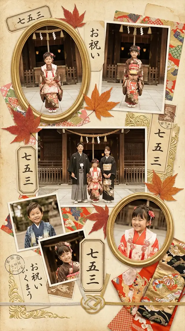 七五三コラージュ — 9:16 縦長