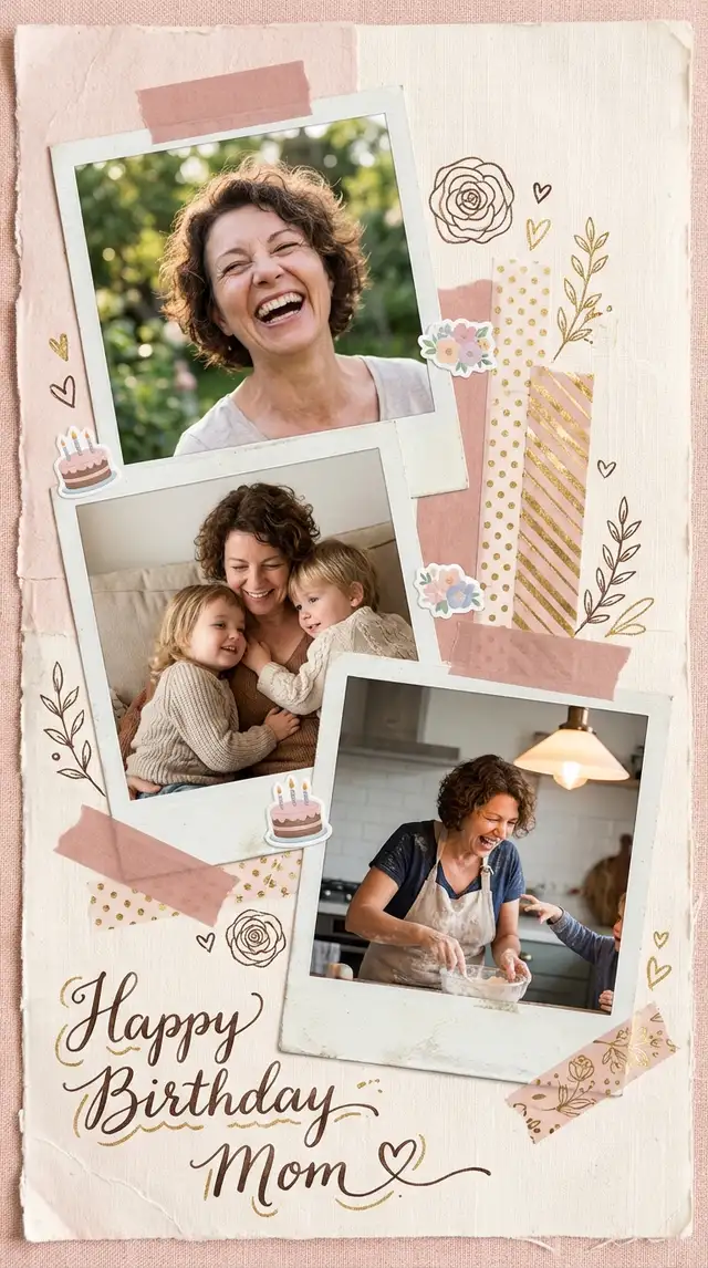 Birthday Collage for Mom — 9:16 Portrait