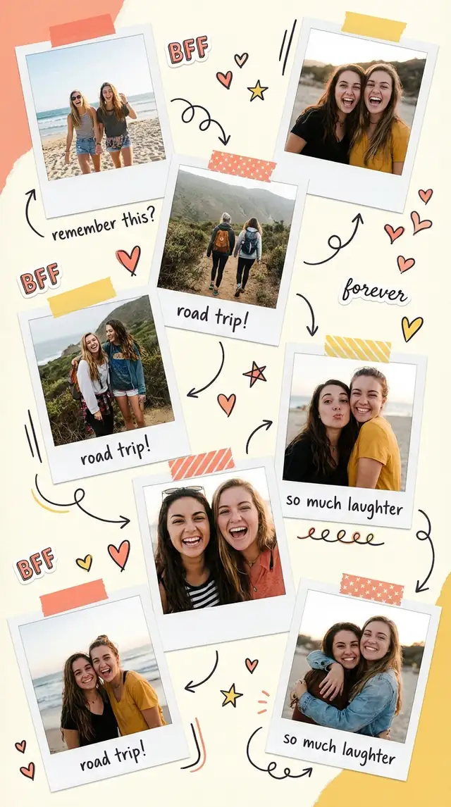 Best Friend Photo Collage Gift — 9:16 Portrait