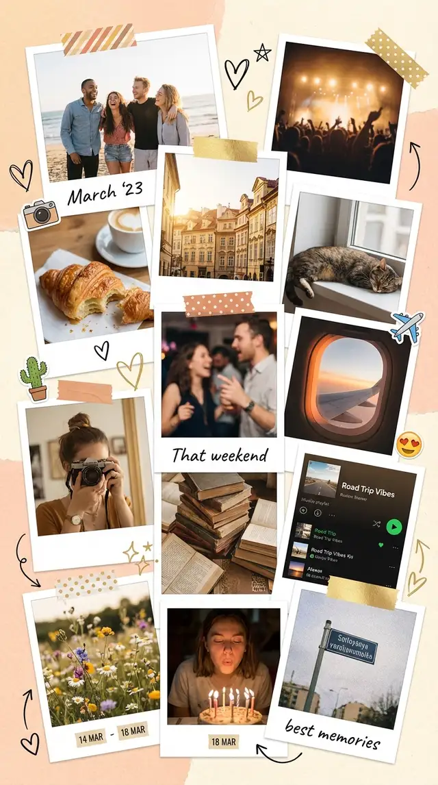 Aesthetic Photo Dump Collage — 9:16 Portrait