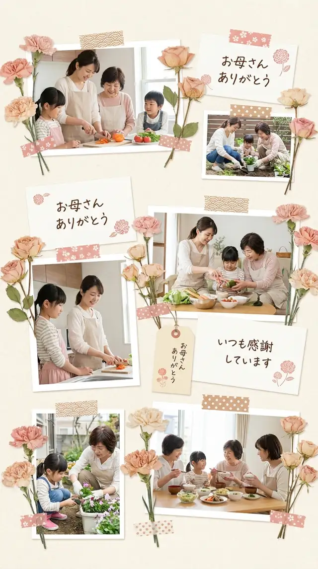 母の日コラージュ — 9:16 縦長
