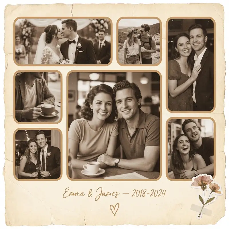 Anniversary Couple's Collage — 1:1 Square