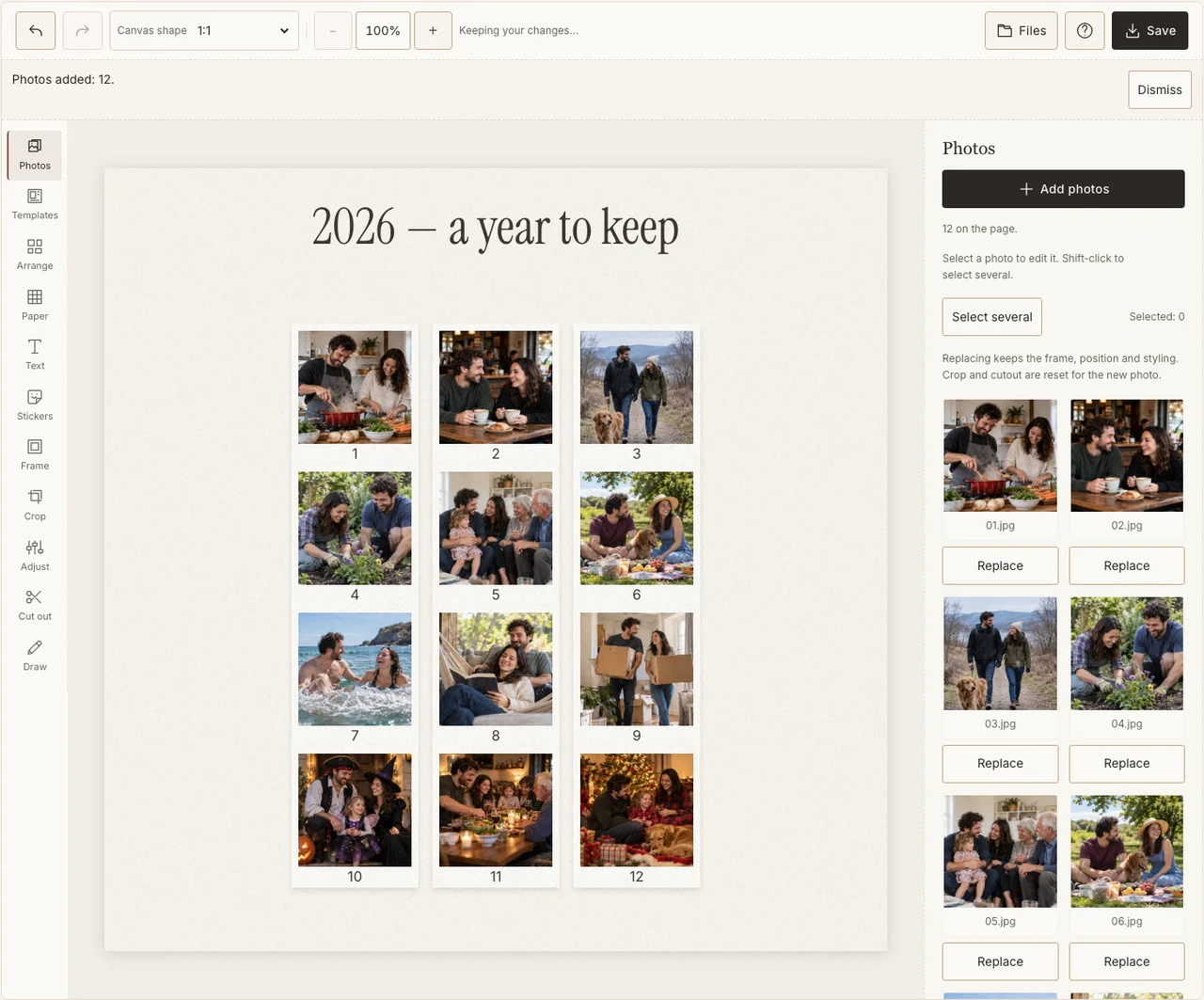 Making Numbers From String How to Make a New Year Photo Collage from Twelve Months