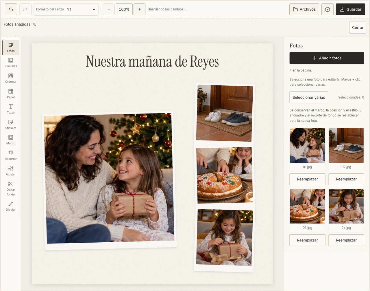 Un momento familiar y tres detalles de Reyes en la aplicación real