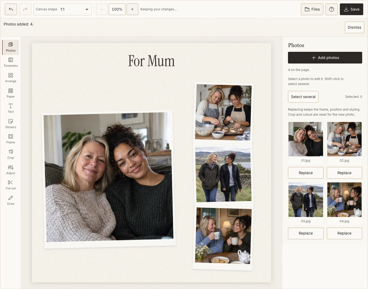 A four-memory Mothering Sunday keepsake in the actual editor