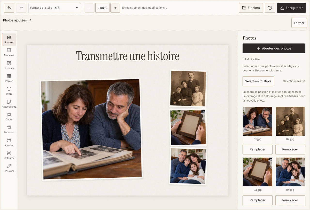 Une conversation et trois traces de mémoire dans le véritable éditeur