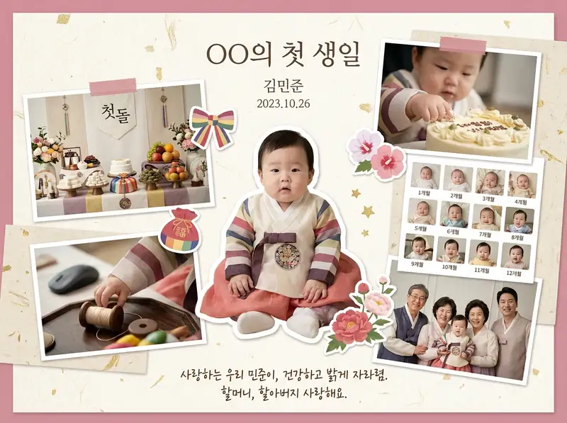 돌잔치 콜라주 — 4:3 가로