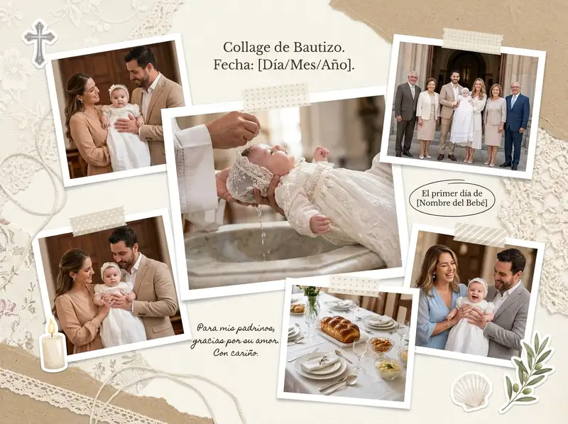 Collage de Bautizo — 4:3 Horizontal