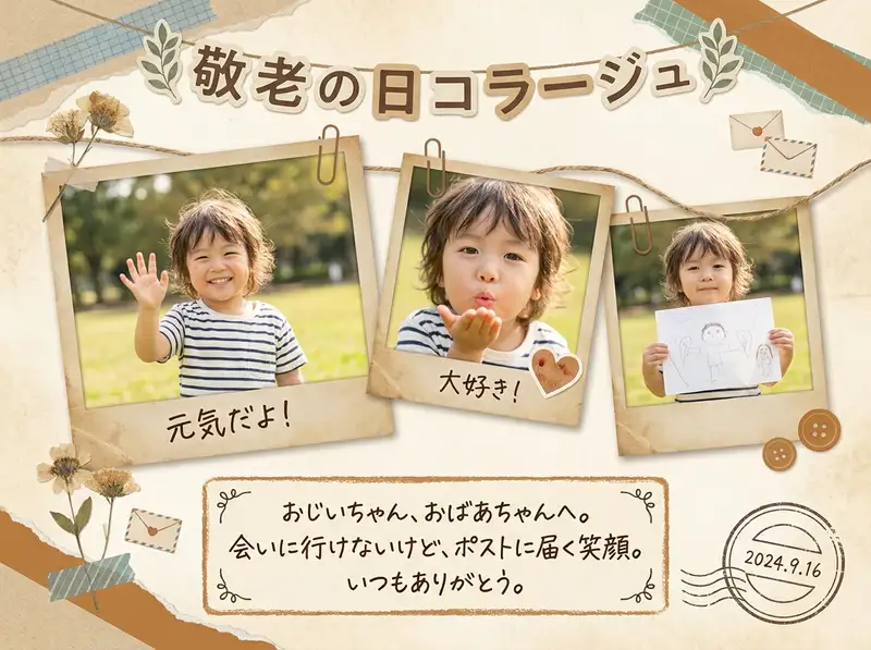 敬老の日コラージュ — 4:3 横長