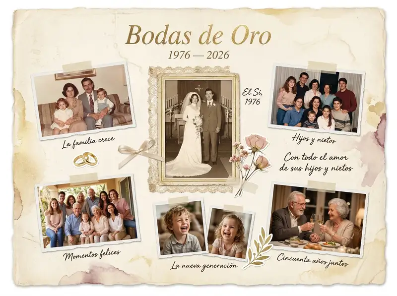 Collage de Bodas de Oro — 4:3 Horizontal