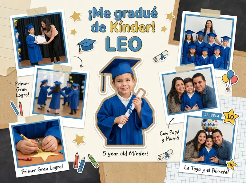 Collage de Graduación de Kínder — 4:3 Horizontal