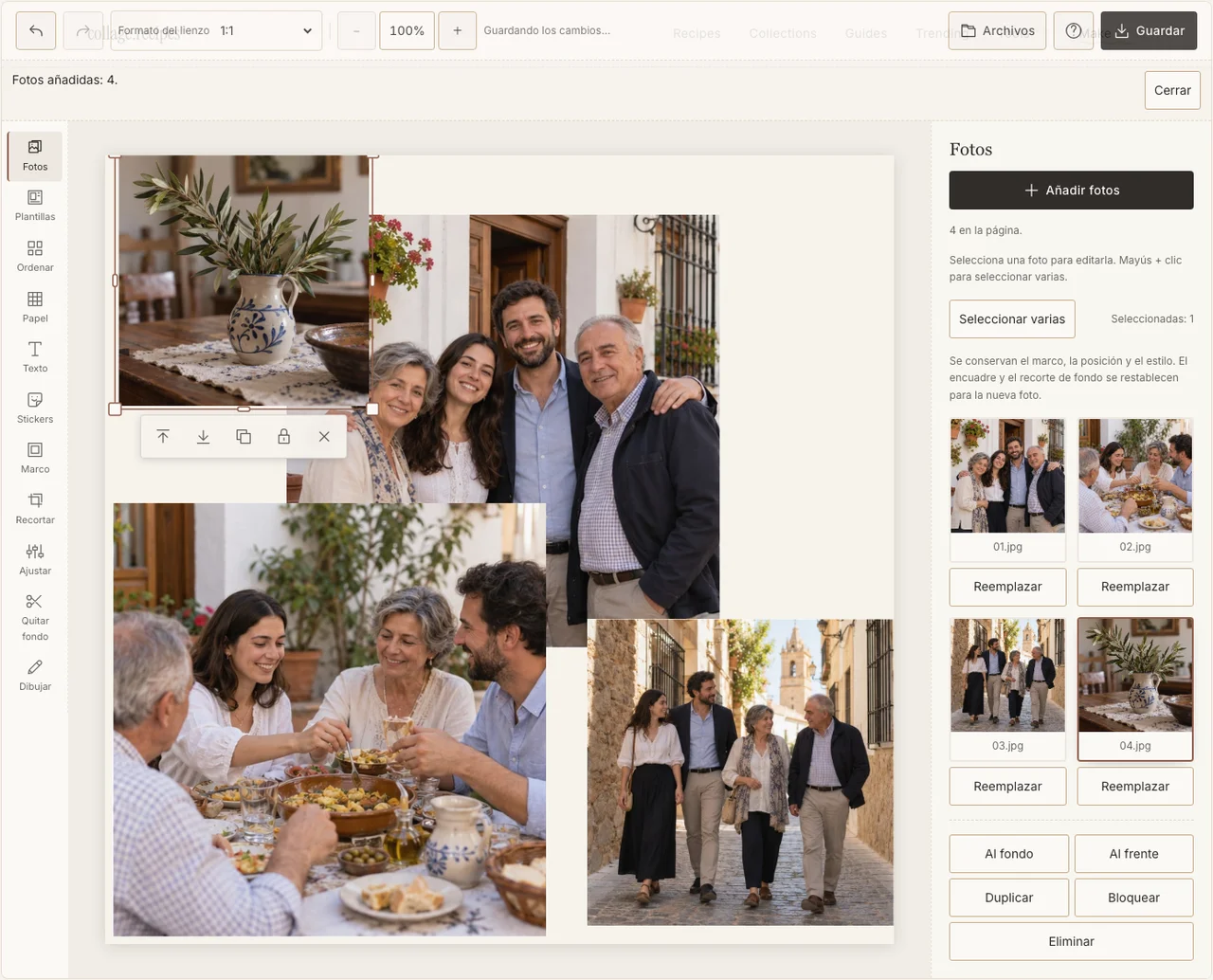 Cuatro momentos familiares de práctica importados en Fotos