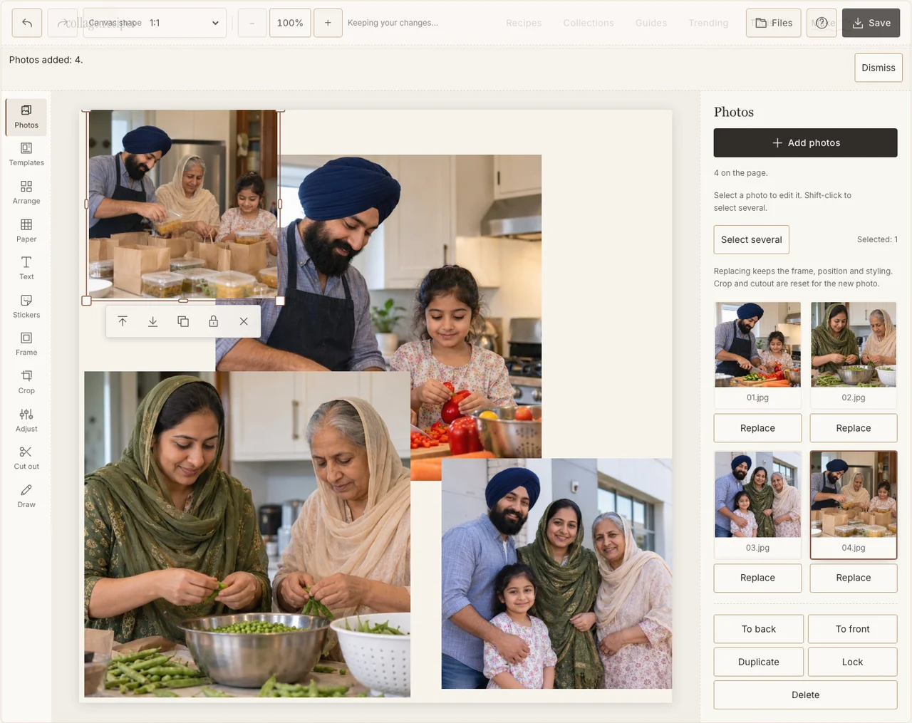 Domestic practice photographs selected for the Gurpurab walkthrough