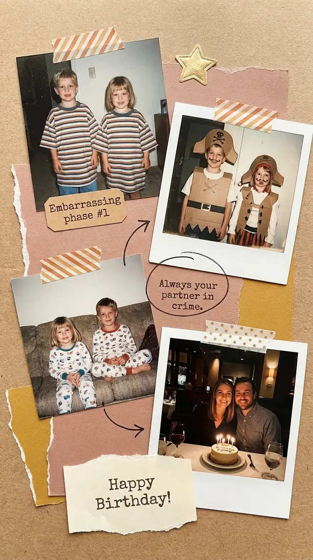 Sibling Birthday Collage (For a Brother or Sister) — 9:16 Portrait