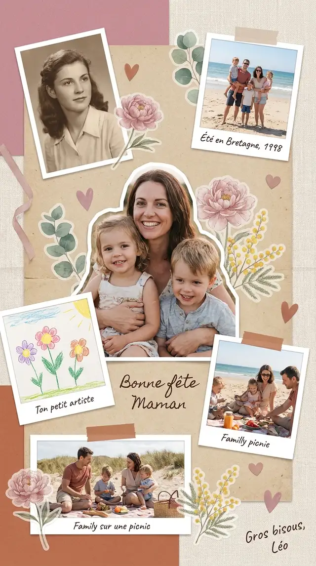 Collage pour la Fête des Mères — 9:16 Portrait