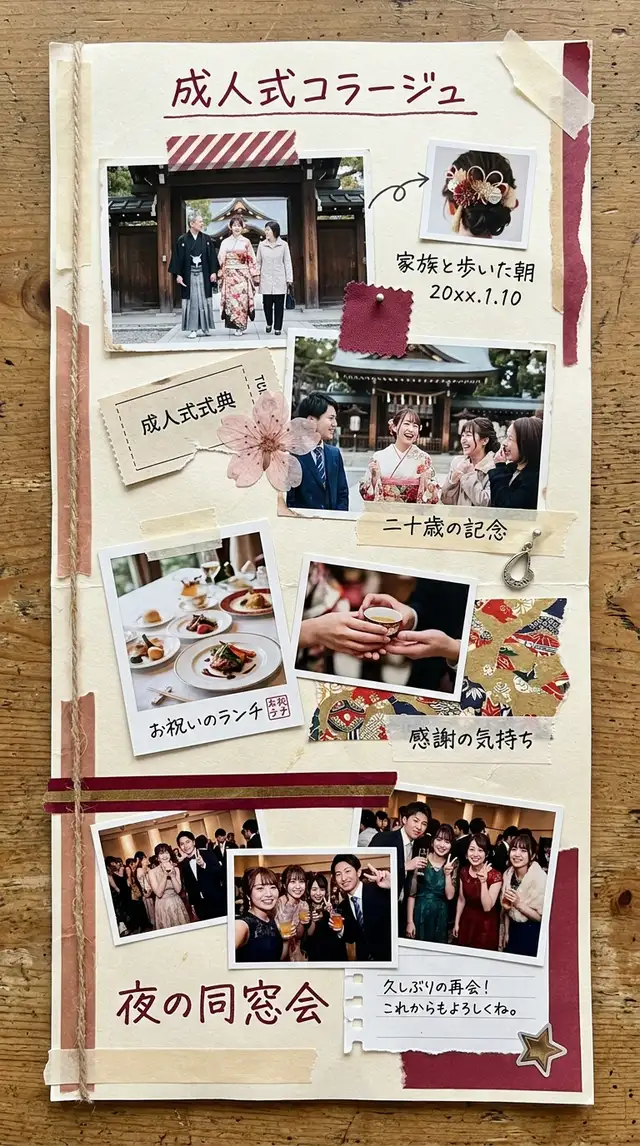 成人式コラージュ — 9:16 縦長