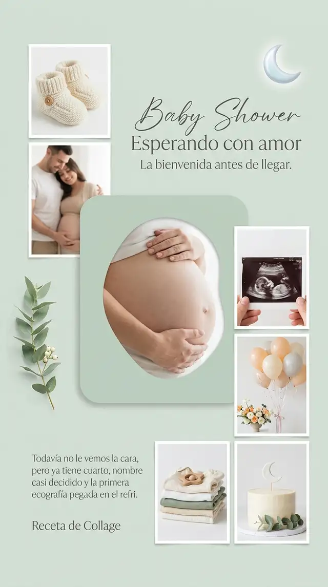 Collage para Baby Shower — 9:16 Vertical
