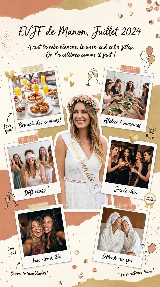 Collage d'EVJF — 9:16 Portrait