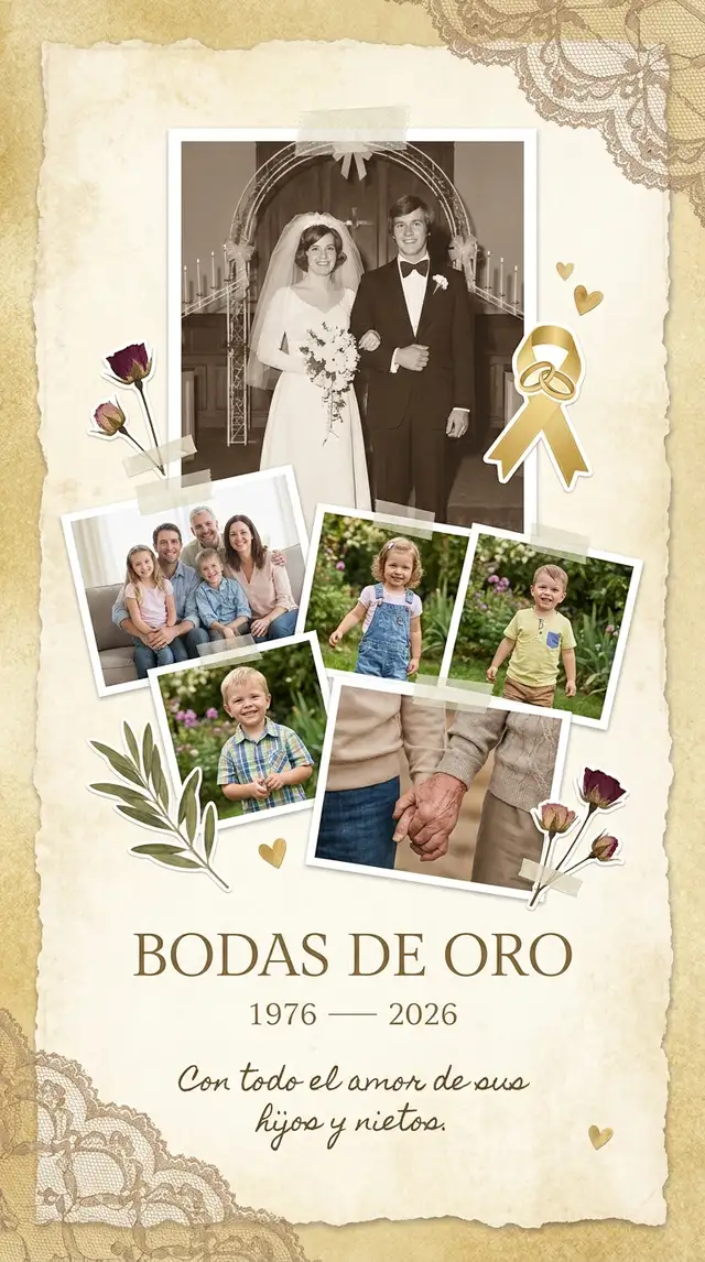 Collage de Bodas de Oro — 9:16 Vertical
