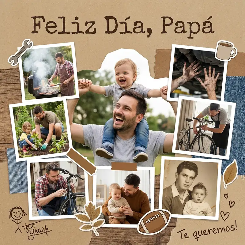 Collage para el Día del Padre — 1:1 Cuadrado