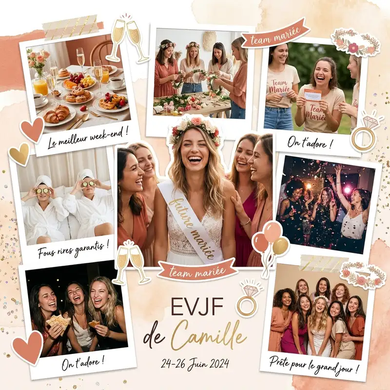 Collage d'EVJF — 1:1 Carré