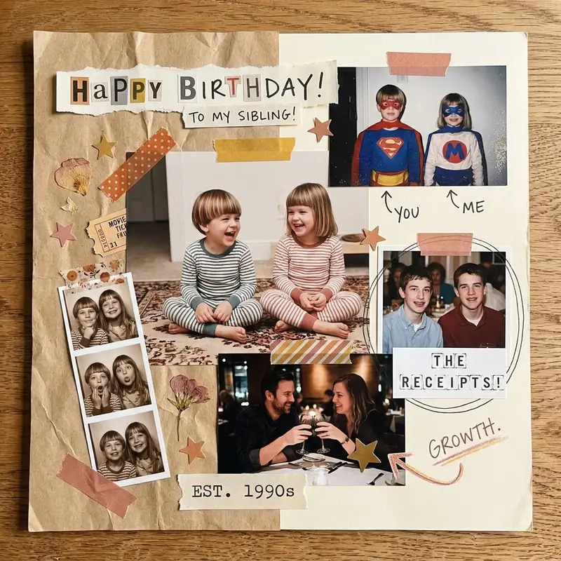 Sibling Birthday Collage (For a Brother or Sister) — 1:1 Square