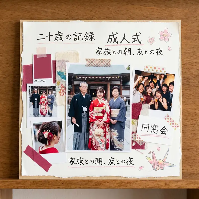 成人式コラージュ — 1:1 正方形