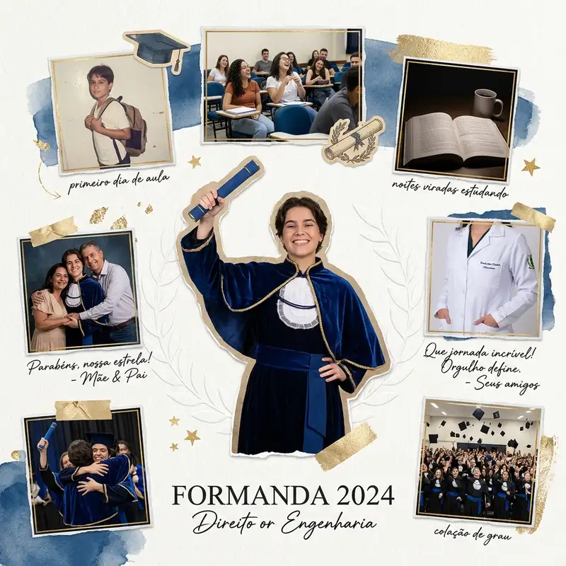 Collage de Formatura — 1:1 Quadrado