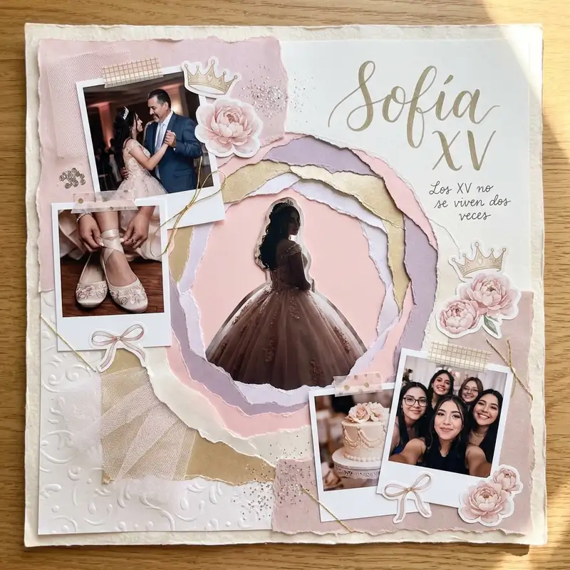 Collage de Quinceañera — 1:1 Cuadrado