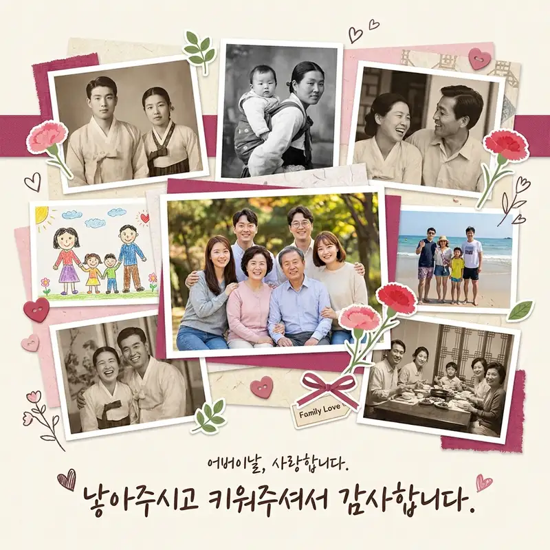 어버이날 콜라주 — 1:1 정사각형