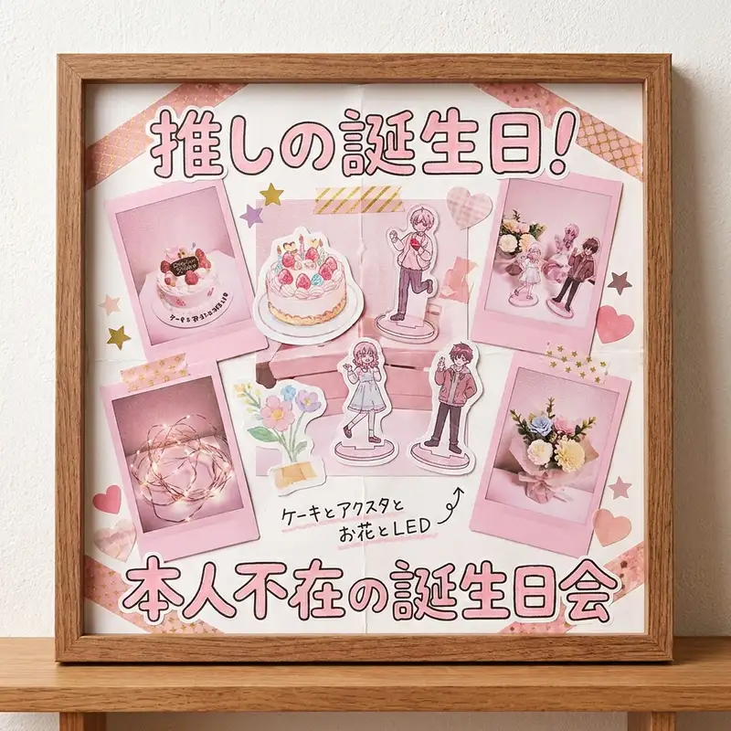 推し誕生日コラージュ — 1:1 正方形