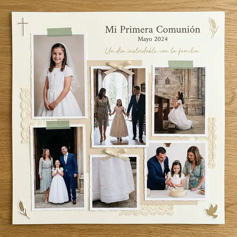Collage de Primera Comunión — 1:1 Cuadrado