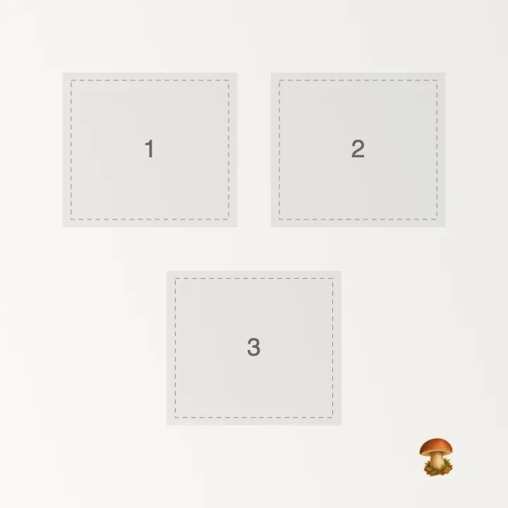 Editable collage template with numbered photo slots — Minimalist Family Photo Collage