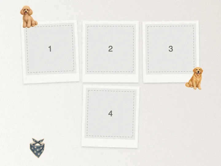 Editable collage template with numbered photo slots — Father's Day Collage for Dad