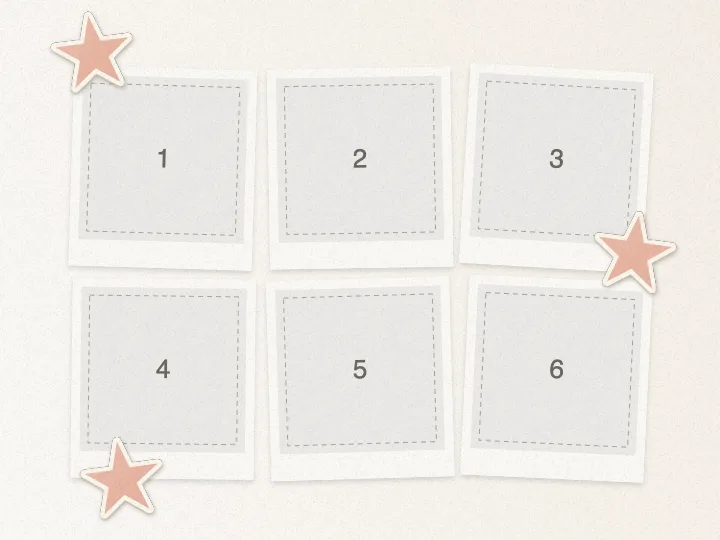 Plantilla de collage editable con espacios numerados para fotos — Collage de Bodas de Oro