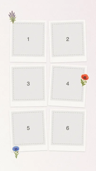 Modèle de collage personnalisable avec des emplacements photo numérotés — Collage pour la Fête des Mères