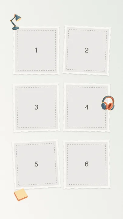 Plantilla de collage editable con espacios numerados para fotos — Collage del Día del Maestro