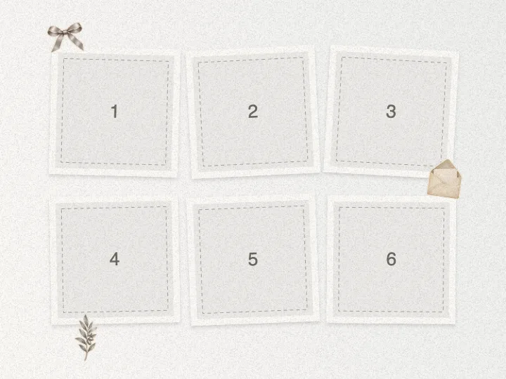 Modelo de colagem editável com espaços numerados para fotos — Collage de Bodas de Prata