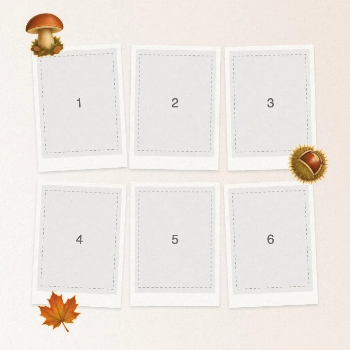 Editable collage template with numbered photo slots — Halloween Costume Night with Friends Collage